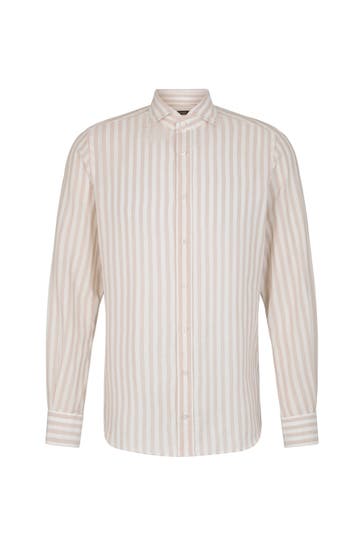 WINDSOR. Business-Hemd Lano beige-weiß gestreift Regular Fit