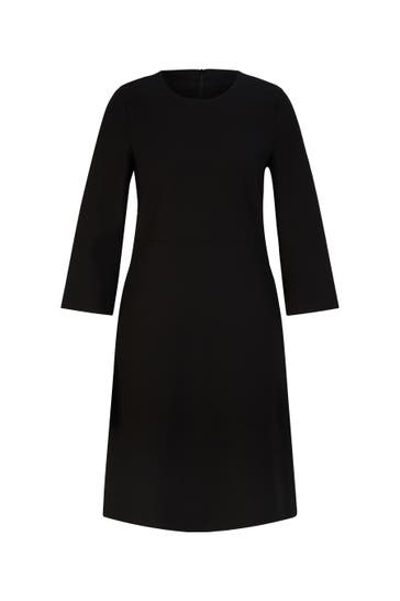 WINDSOR. Casual-Kleid Crêpe-Shift-Kleid in Schwarz schwarz