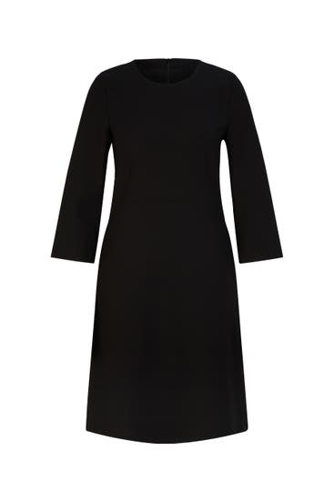 WINDSOR. - Casual-Kleid Crêpe-Shift-Kleid in Schwarz schwarz