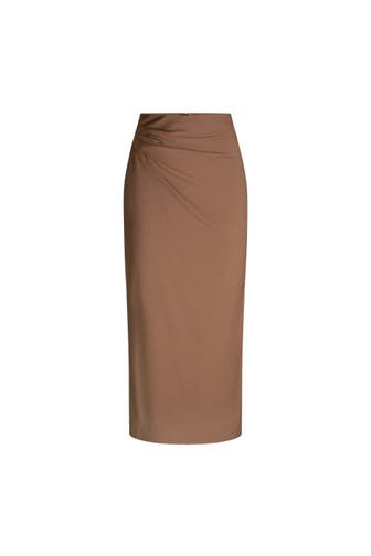 WINDSOR. Maxirock Bleistiftrock braun
