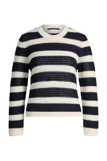 WINDSOR. Pullover Strickpullover navy/ecru