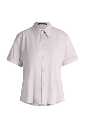 WINDSOR. Business-Bluse Kurzarm-Hemdbluse beige