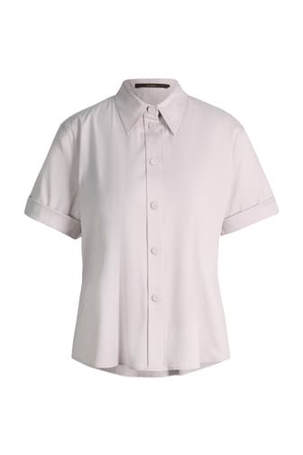 WINDSOR. Business-Bluse Kurzarm-Hemdbluse beige
