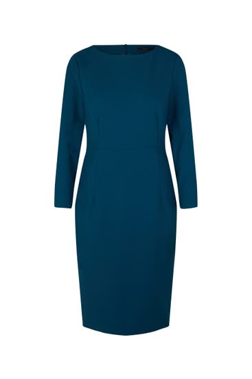 WINDSOR. - Casual-Kleid Crêpe-Etui-Kleid in Navy petrol