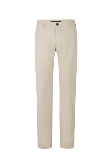 WINDSOR. - Stoffhose Baumwoll-Chino Cino mit Struktur in Steingrau beige Slim
