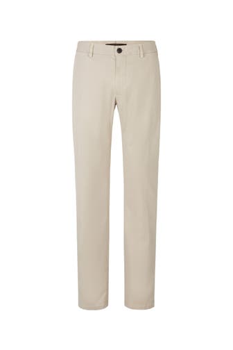 WINDSOR. Stoffhose Baumwoll-Chino Cino mit Struktur in Steingrau beige Slim