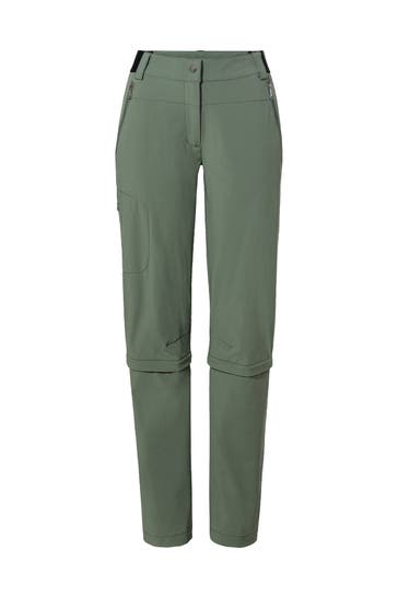 VAUDE Outdoorhose Women's Farley Stretch Capri T-Zip Pants III agave Straight