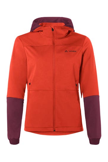 VAUDE Funktionsjacke Women's Qimsa Hooded Softshell Jacket glowing red