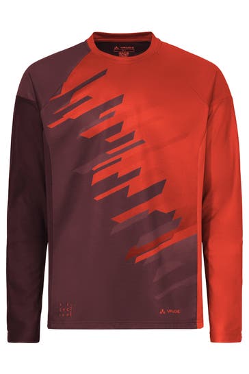 VAUDE T-Shirt Men's Moab LS T-Shirt VI glowing red/black
