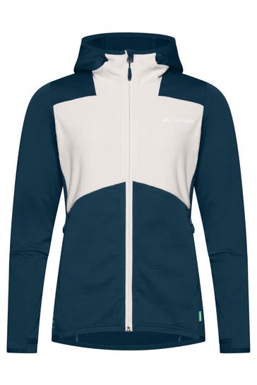 VAUDE Funktionsjacke Women's Monviso Hooded Grid Fleece Jacket dark sea/white