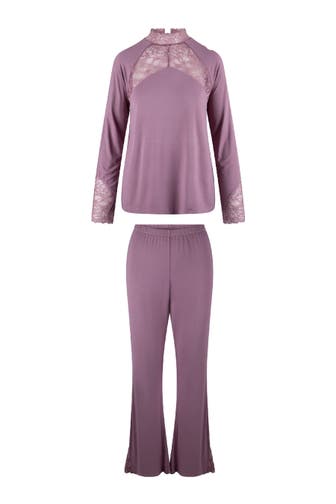 LINGADORE Pyjama Nachtwäsche Wistful mauve