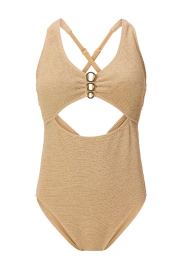 LINGADORE Badeanzug Gold beige