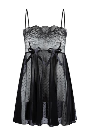 LINGADORE Nachthemd Schwarz