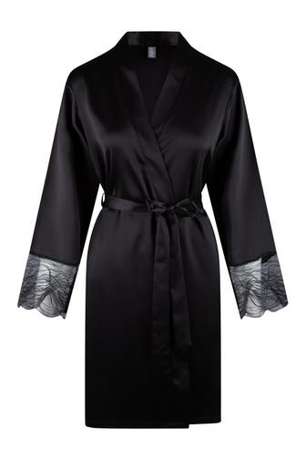LINGADORE Bademantel Schwarz