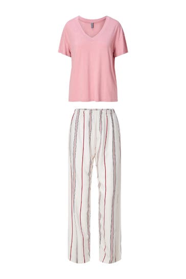 LINGADORE Pyjama Top Rosa/druck