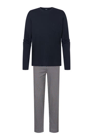 MEY Pyjama Serie Tile Mix Indigo
