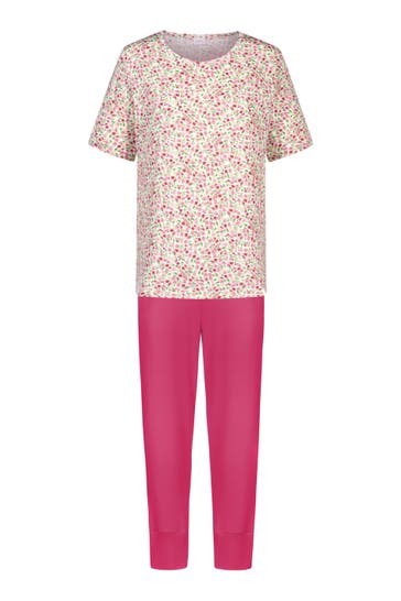 MEY Pyjama Serie Petites Fleurs Pistachio Cream
