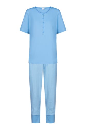 MEY Pyjama Serie Small Stripes Summer Blue
