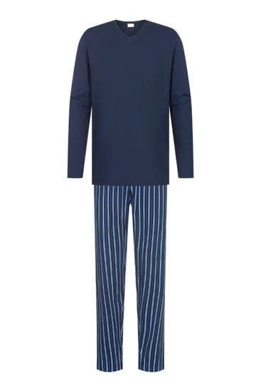 MEY - Pyjama Serie Straight Yacht Blue