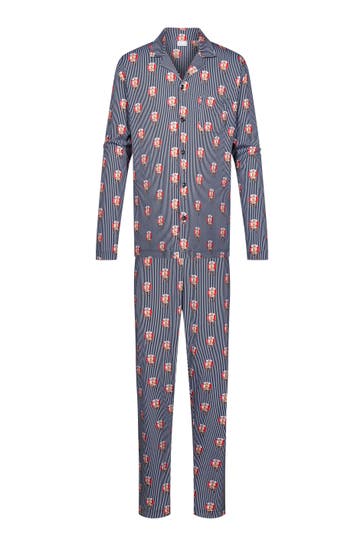 MEY Pyjama Serie Lifebelt Yacht Blue