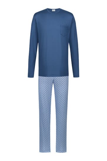MEY Pyjama Serie Summer Flower Hague Blue