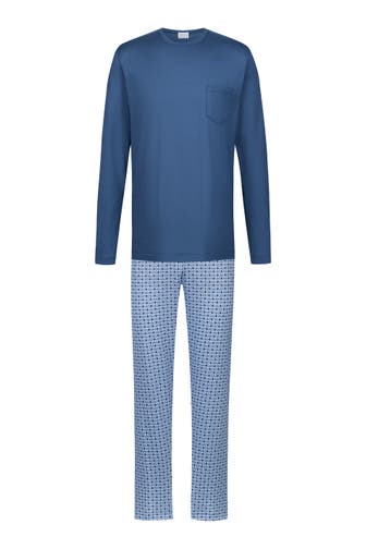 MEY Pyjama Serie Summer Flower Hague Blue