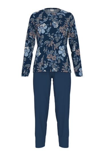 MEY Pyjama Serie Nostalgia Deep Marine