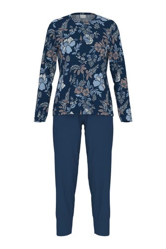 MEY Pyjama Serie Nostalgia Deep Marine