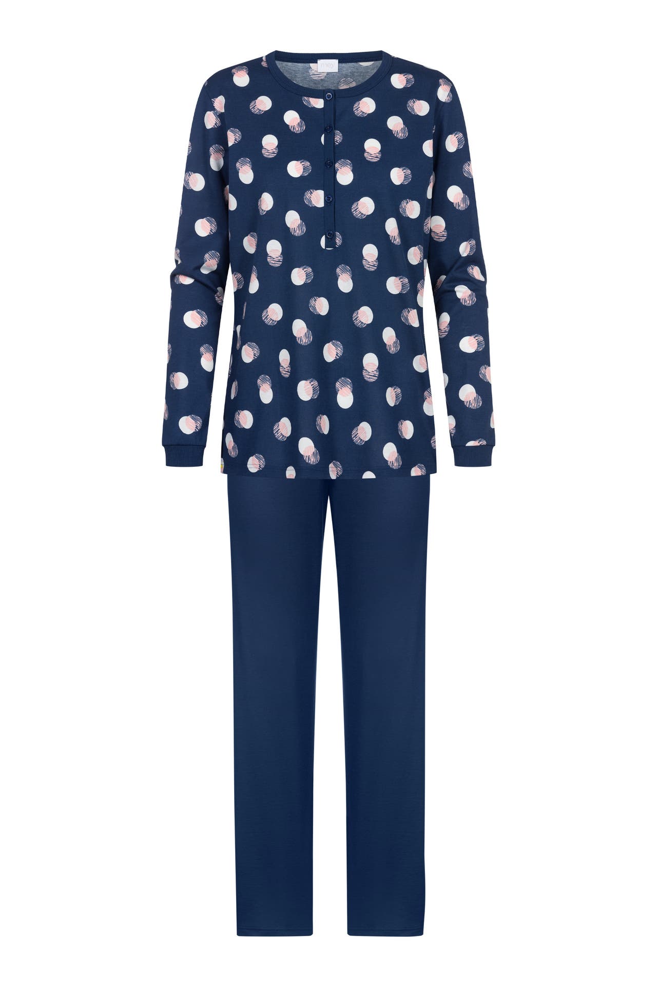 MEY Pyjama Serie Scribbled Dots Deep Marine, Bild 1