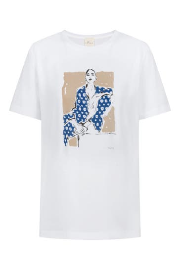 MEY T-Shirt Serie Donna In Pigiama Weiss