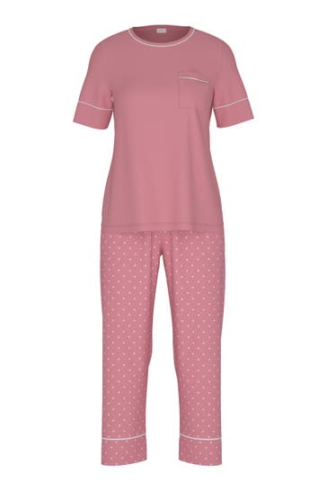 MEY Pyjama Serie Crochet Dots Soft Rosewood