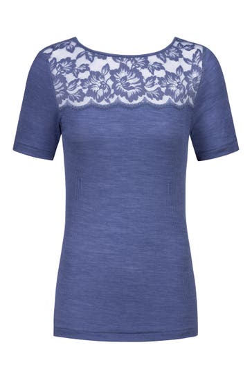 MEY T-Shirt Serie Wool Love Astral Night