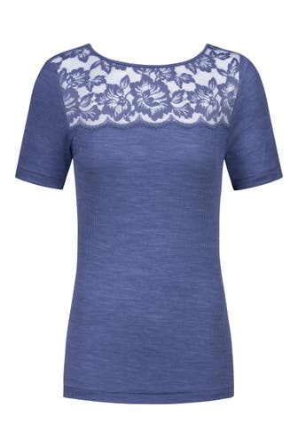 MEY T-Shirt Serie Wool Love Astral Night