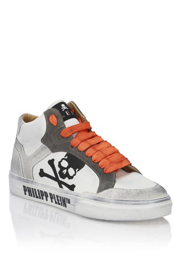 PHILIPP PLEIN - Sneaker RETROKICKZ 0186 | White/orangefluo