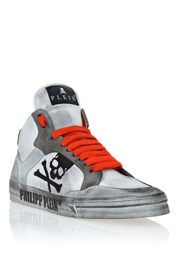 PHILIPP PLEIN Sneaker RETROKICKZ 0186 | White/orangefluo