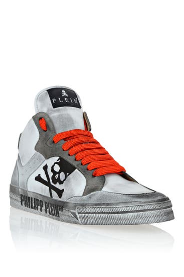 PHILIPP PLEIN - Sneaker RETROKICKZ 0186 | White/orangefluo