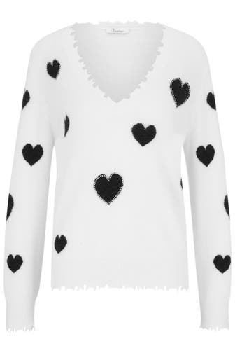 PRINCESS GOES HOLLYWOOD Pullover mit Schmucksteinen offwhite