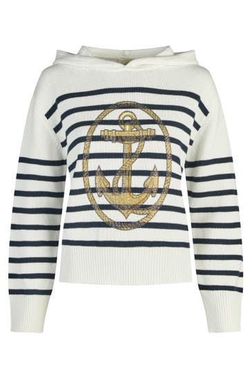 PRINCESS GOES HOLLYWOOD Pullover mit Schmucksteinen offwhite