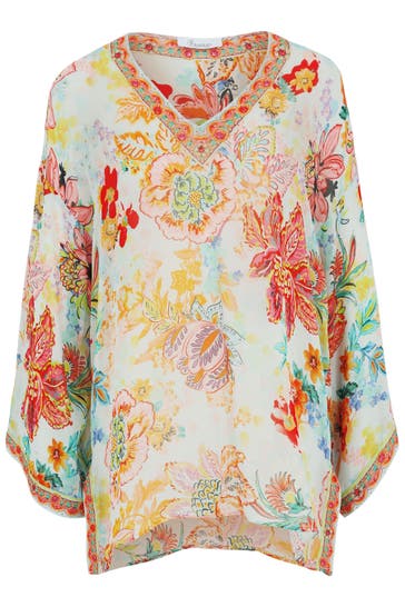 PRINCESS GOES HOLLYWOOD Tunika mit Schmucksteinen rot/rosa/gelb