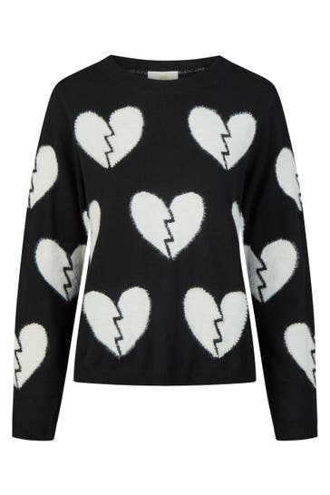 PRINCESS GOES HOLLYWOOD Pullover mit Schmuckperlen nero