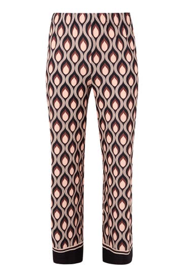 YOEK Stoffhose mit einem elastischen Bund lila Straight