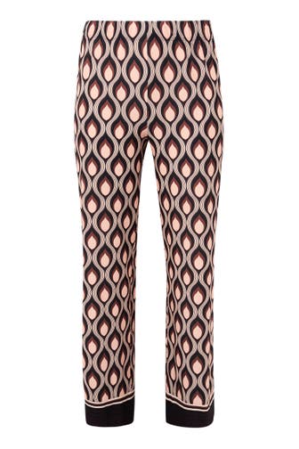YOEK Stoffhose mit einem elastischen Bund lila Straight