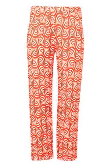 YOEK Stoffhose mit einem elastischen Bund rot Straight