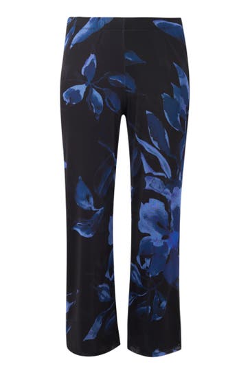 YOEK Stoffhose mit einem elastischen Bund blau Straight