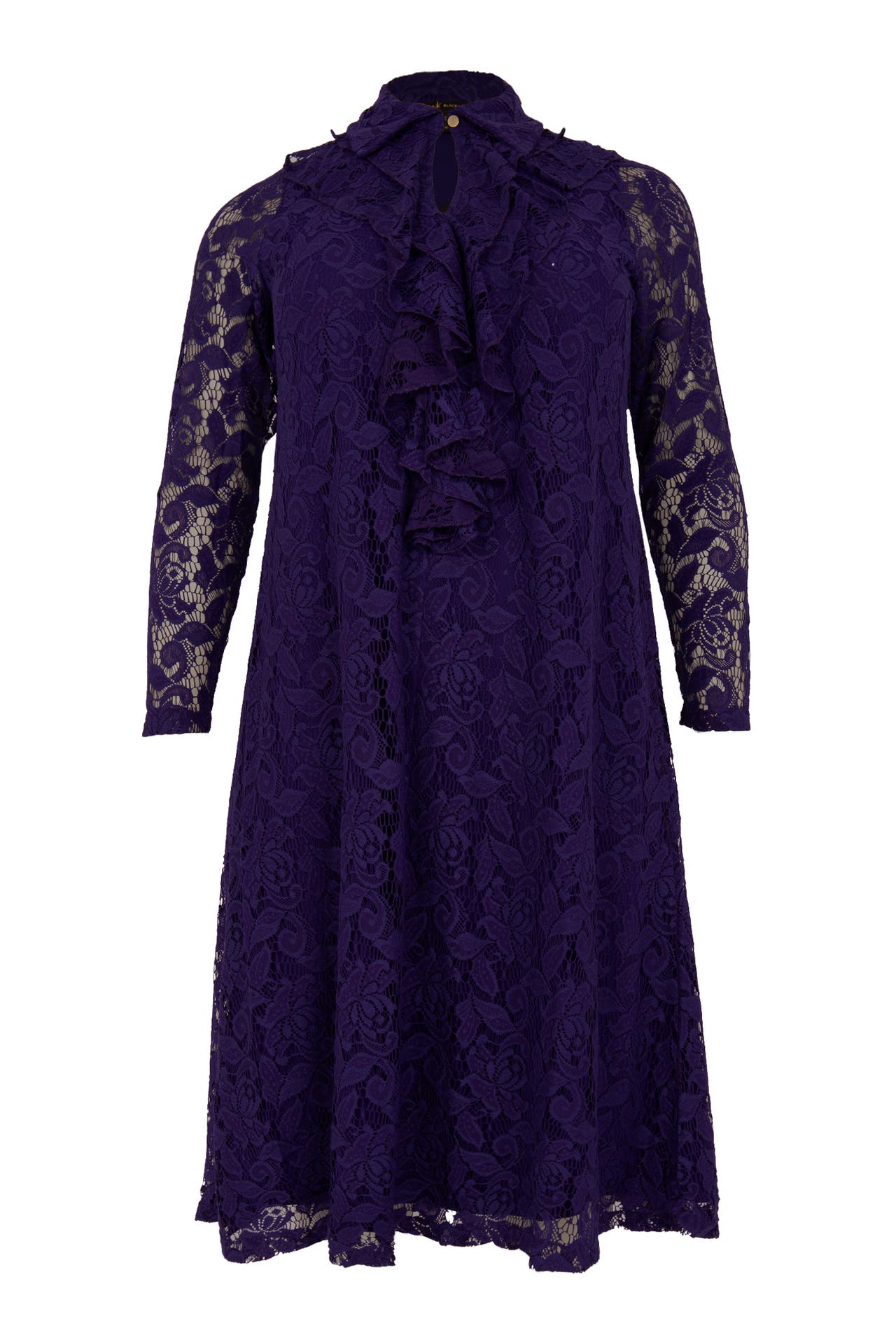 YOEK Midikleid mit Rüschen lila, Bild 1