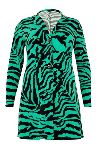 YOEK Blazer mit Tierdruck grün