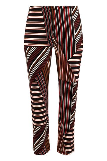 YOEK Stoffhose mit Streifendruck Straight