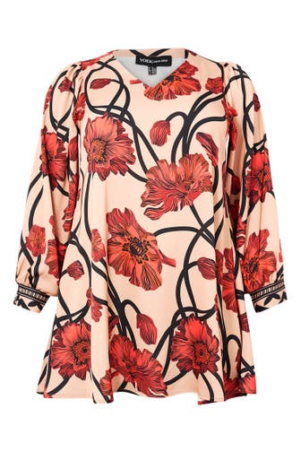 YOEK Tunika Lockere Passform rot