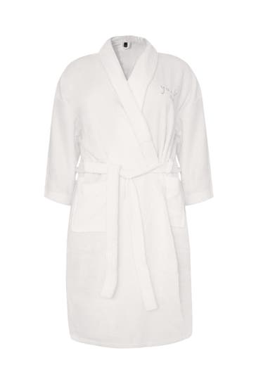 YOEK Bademantel Langarm white