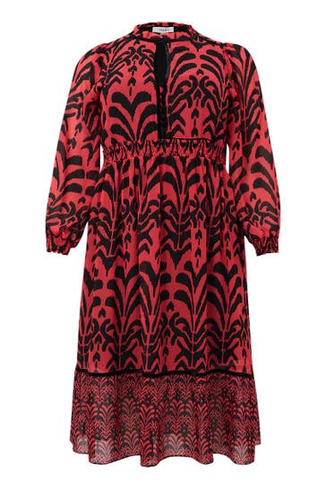 YOEK Midikleid mit Druck rot